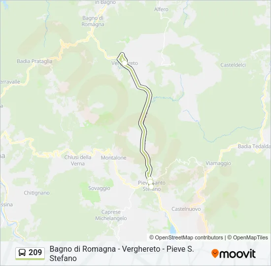 209 Bus Line Map