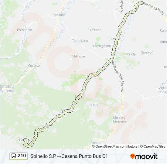 210 Bus Line Map