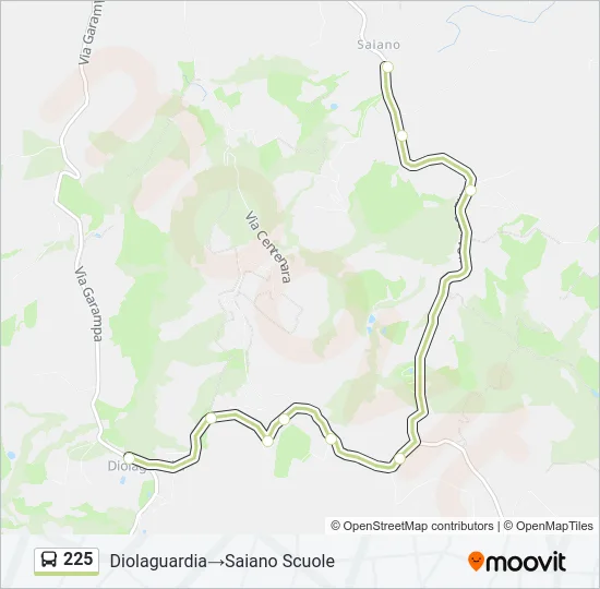 225 Bus Line Map