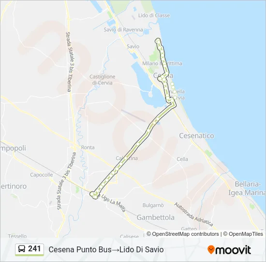 241 Bus Line Map