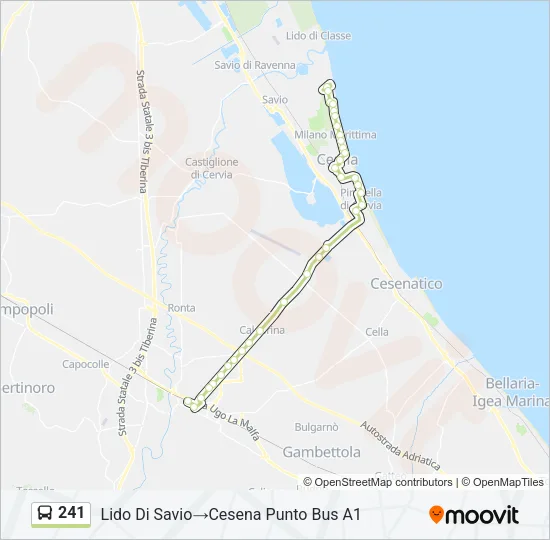 241 Bus Line Map
