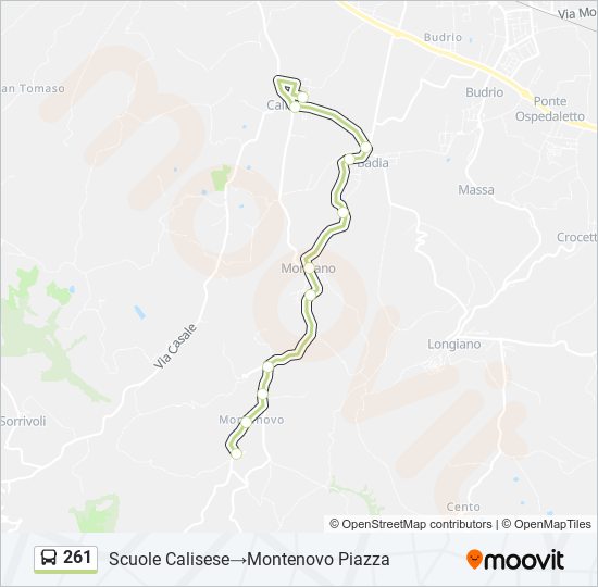 261 bus Line Map