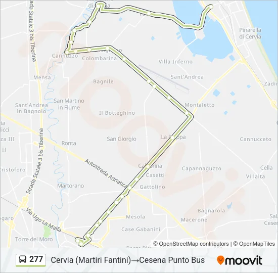 277 Bus Line Map