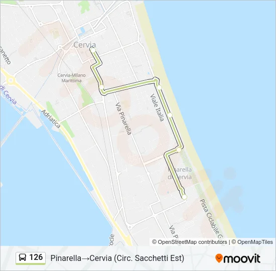 126 Bus Line Map