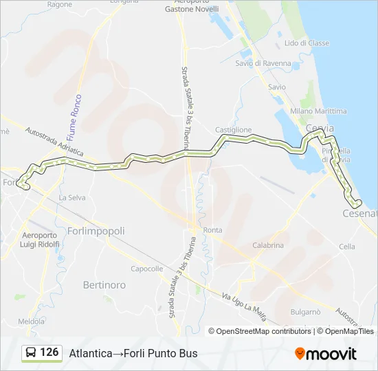 126 Bus Line Map