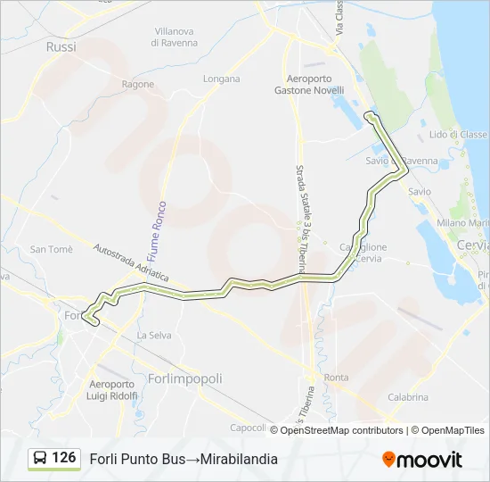 126 Bus Line Map