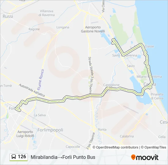 126 Bus Line Map