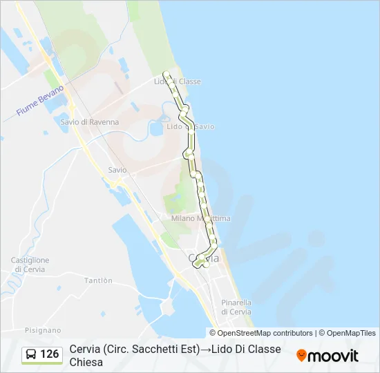 126 Bus Line Map