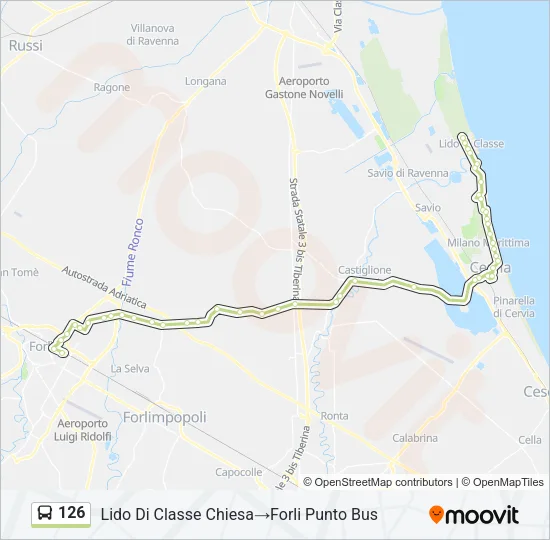 126 Bus Line Map