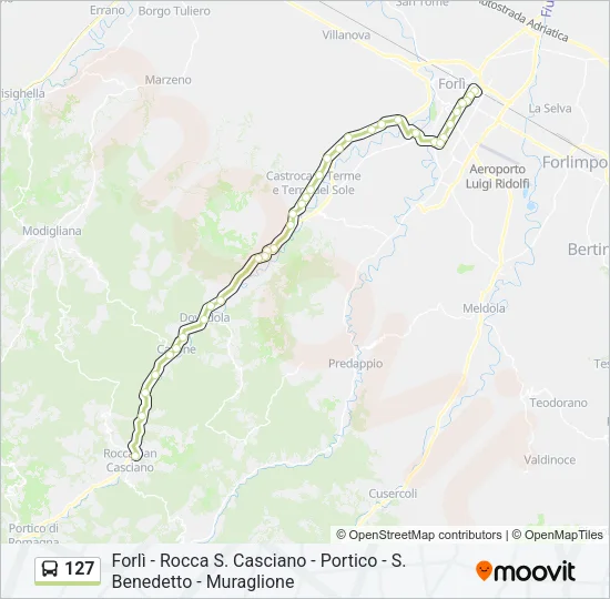 127 Bus Line Map