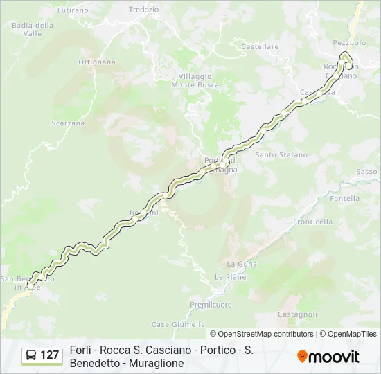 127 Bus Line Map