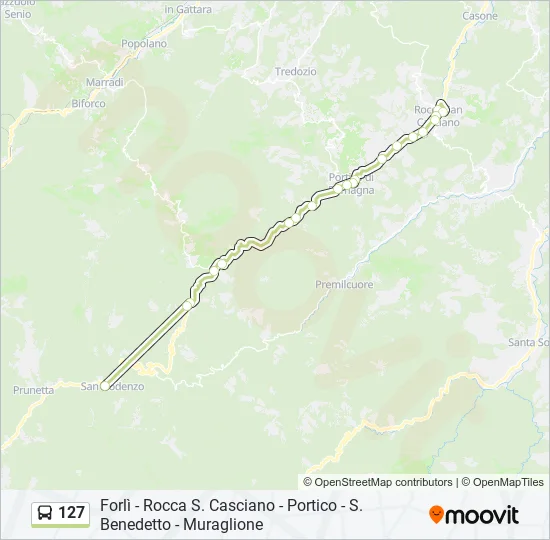 127 Bus Line Map