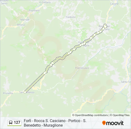 127 Bus Line Map