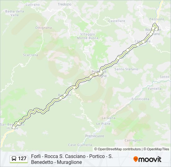 Percorso linea bus 127