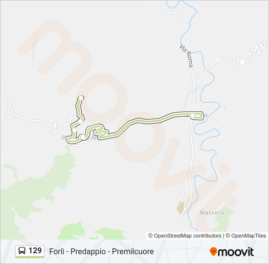 Percorso linea bus 129