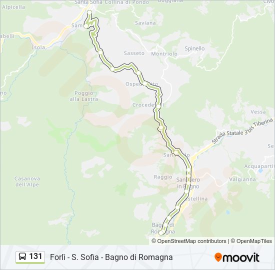 131 bus Line Map