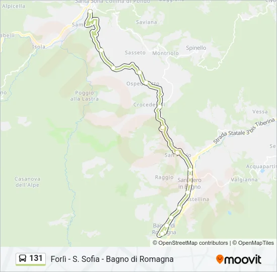 131 Bus Line Map