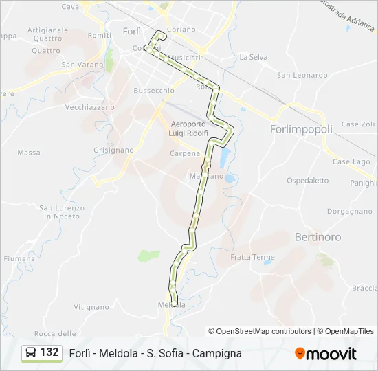132 Bus Line Map