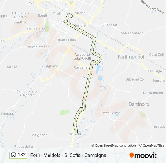 132 Bus Line Map
