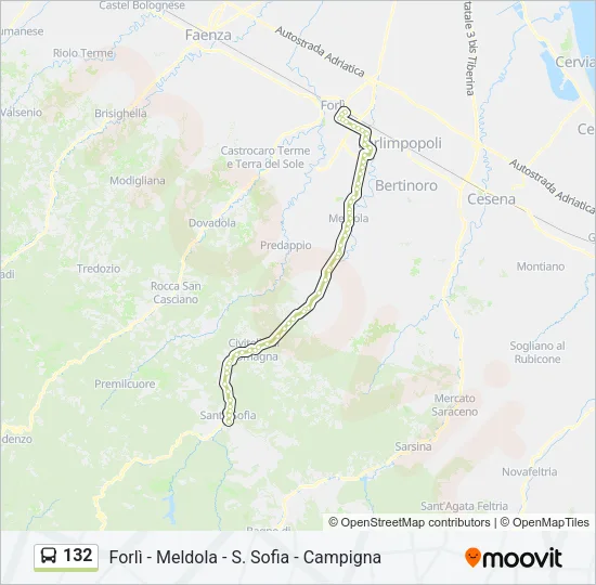 132 Bus Line Map