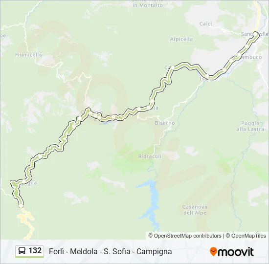 132 Bus Line Map