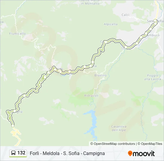132 Bus Line Map