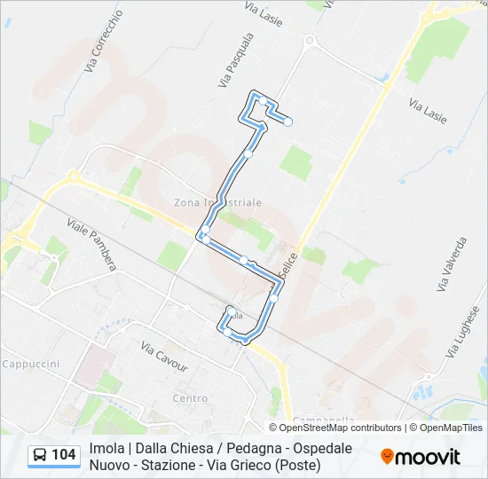104 Bus Line Map