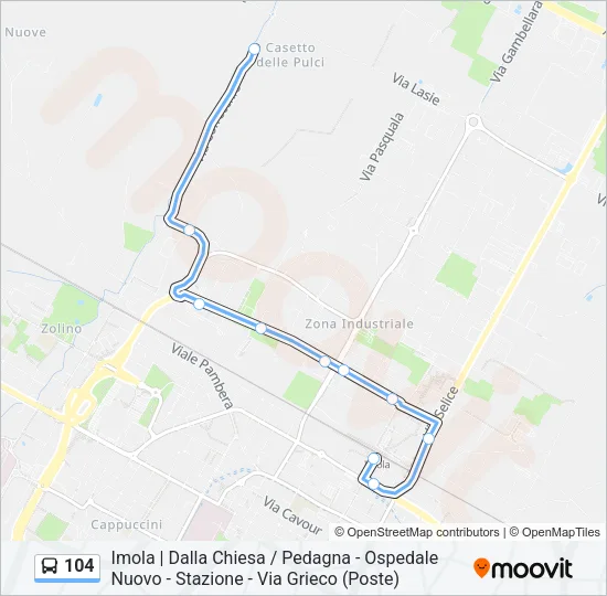 104 Bus Line Map