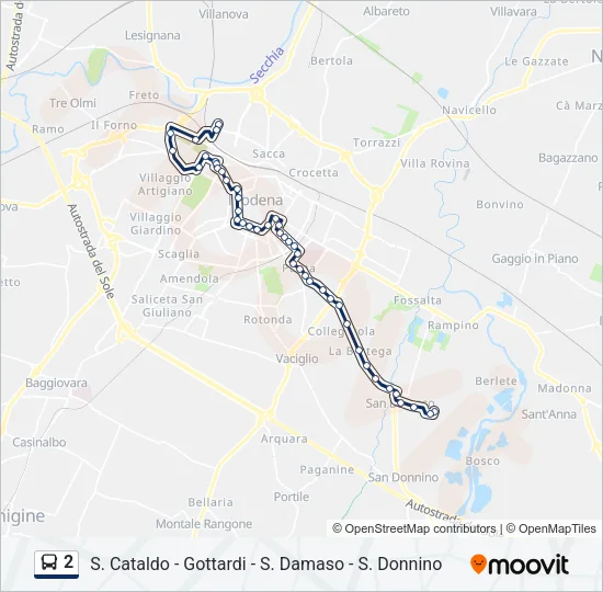 2 Bus Line Map
