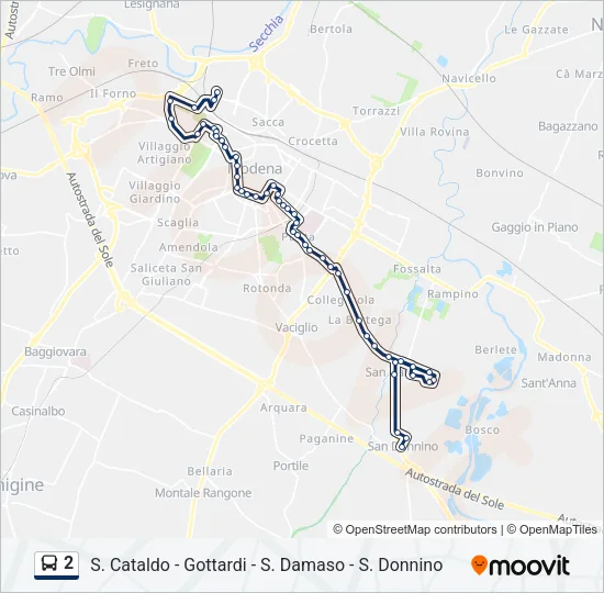 2 Bus Line Map