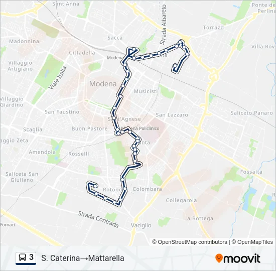 3 Bus Line Map