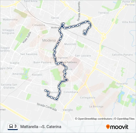 3 Bus Line Map