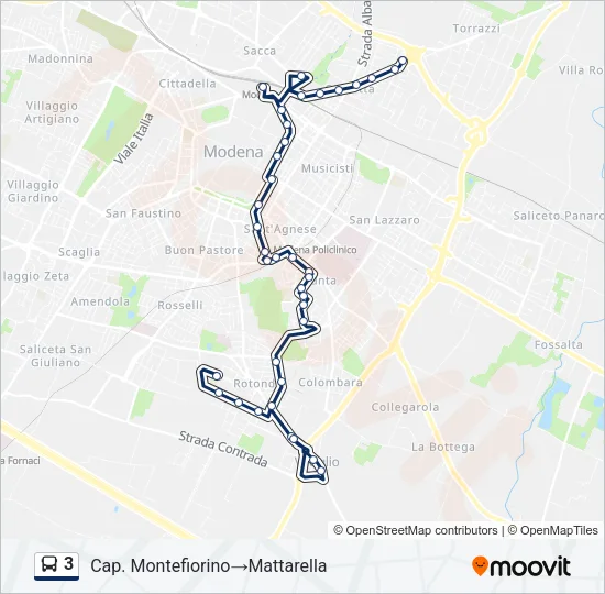 3 Bus Line Map