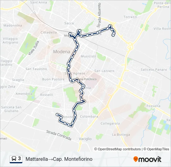 3 Bus Line Map