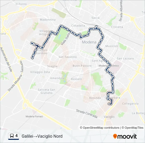 4 Bus Line Map