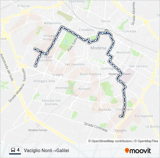 4 Bus Line Map