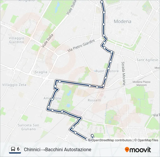 6 Bus Line Map