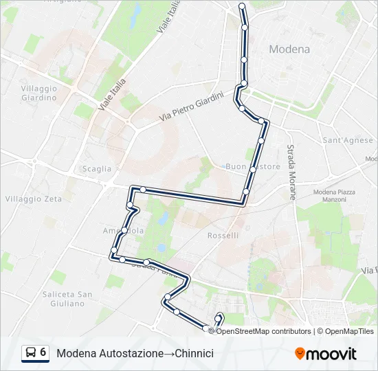 6 Bus Line Map