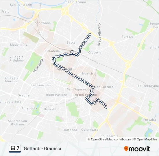 7 Bus Line Map