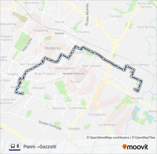 8 Bus Line Map