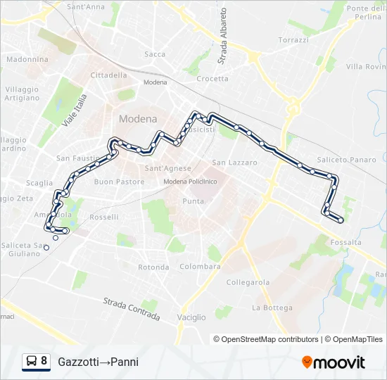 8 Bus Line Map