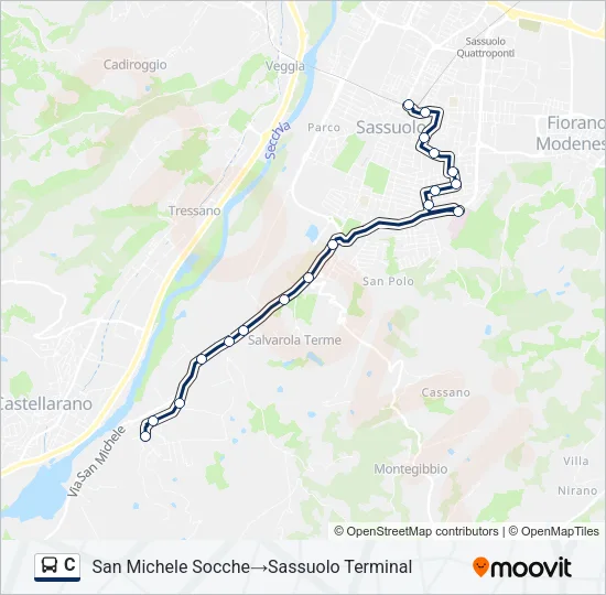 C Bus Line Map
