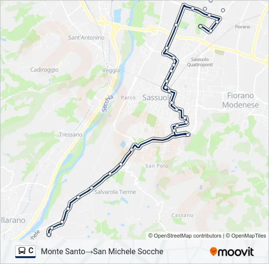 C Bus Line Map