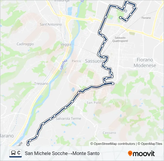 C Bus Line Map