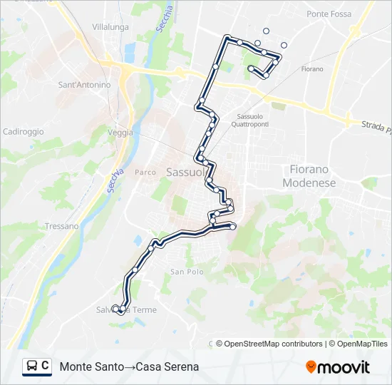 C Bus Line Map