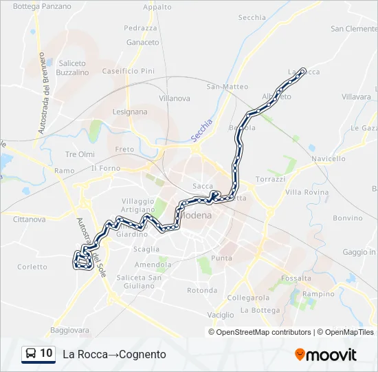 10 Bus Line Map