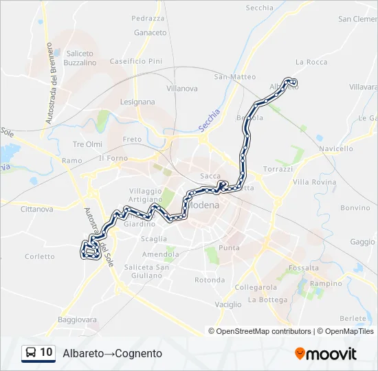 10 Bus Line Map