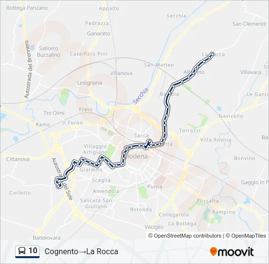 10 Bus Line Map