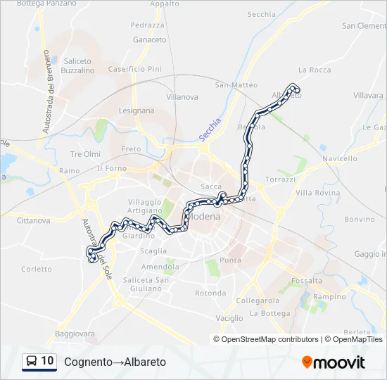 10 Bus Line Map