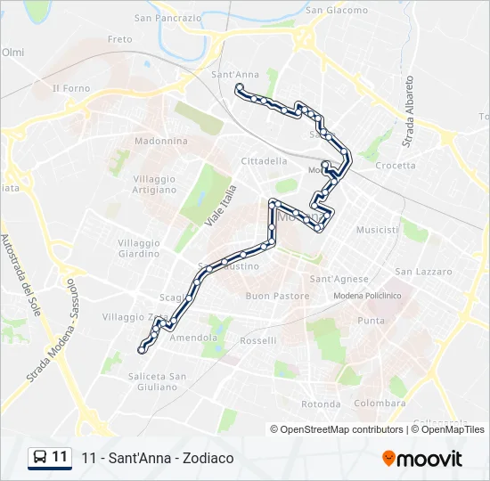 11 Bus Line Map